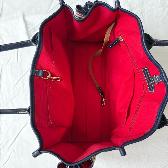 Dooney & Bourke Multi WaterColor Stripes Small Tote Handbag - Picture 4 of 7